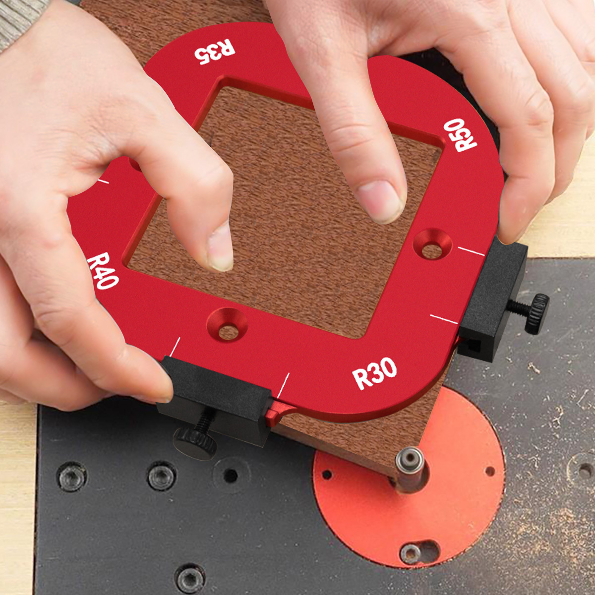 Woodworking Z Clips - Aluminum round Corner Radius Template Set