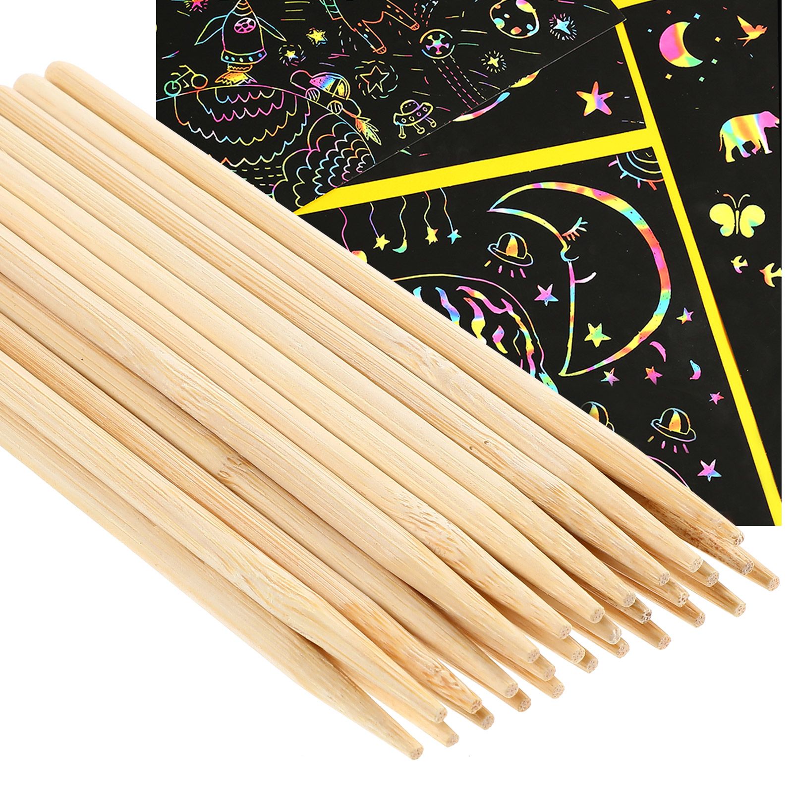 30pcs Scratch Bamboo Pens Wax  - огляд і ціна Woodworking Art
