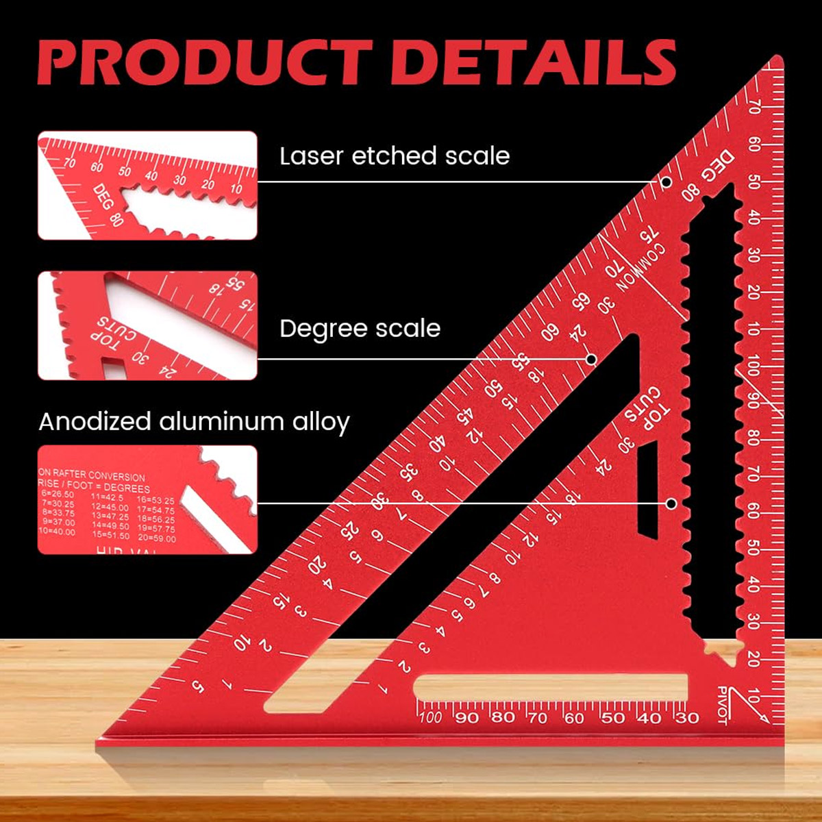Aluminum Alloy Speed Square Hi - огляд і ціна Woodworking Product