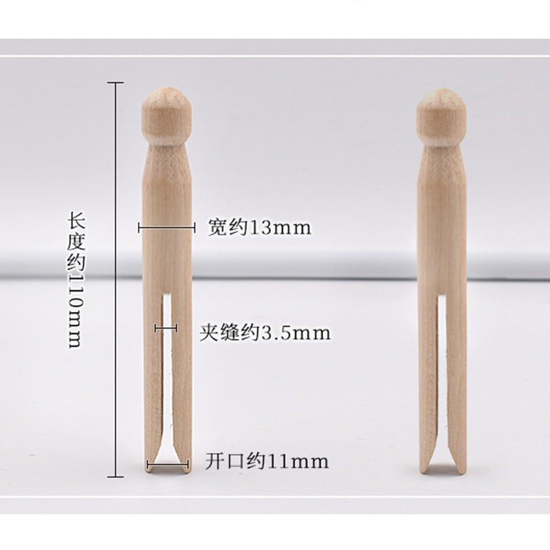 25pcs 11cm Wood Dolly Peg Wood - огляд і ціна Woodworking Z Clips