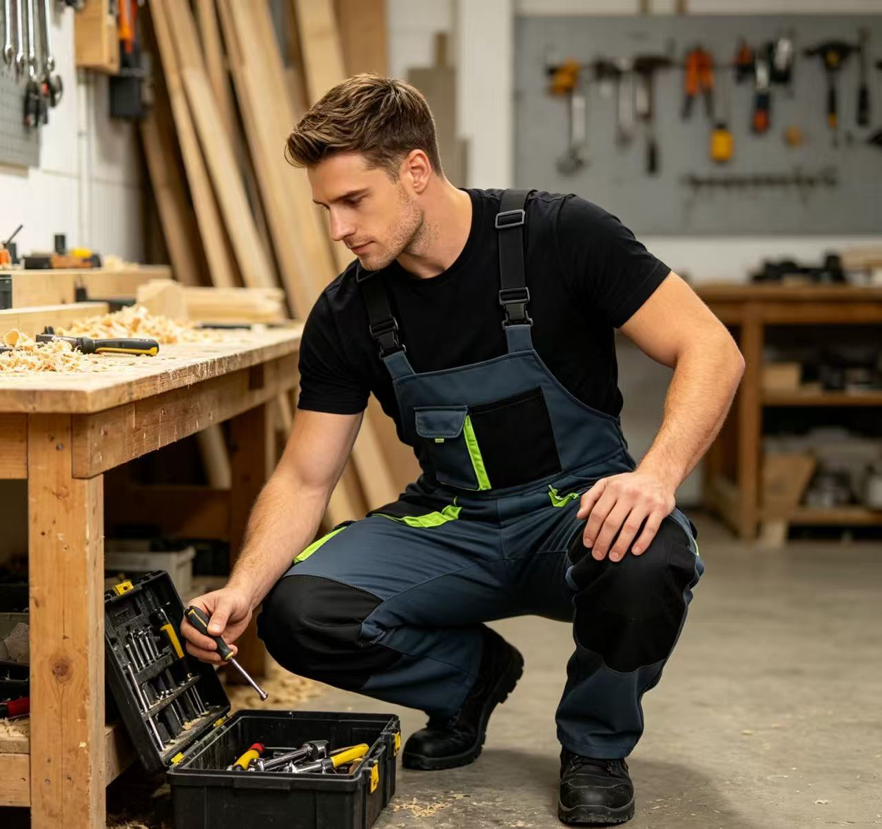 Men's Work Jumpsuits Adjustabl - огляд і ціна Woodworking Overalls