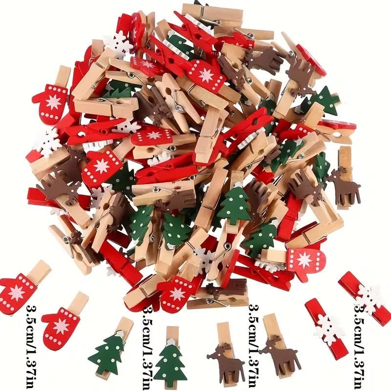 50/100PCS Christmas Wood Clips - огляд і ціна Woodworking Z Clips