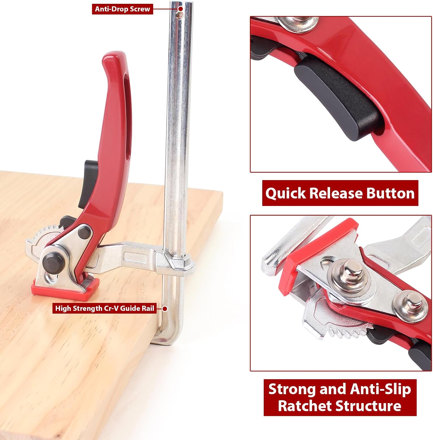 Heavy Duty Ratchet F Clamp Qui - огляд і ціна Woodworking Z Clips