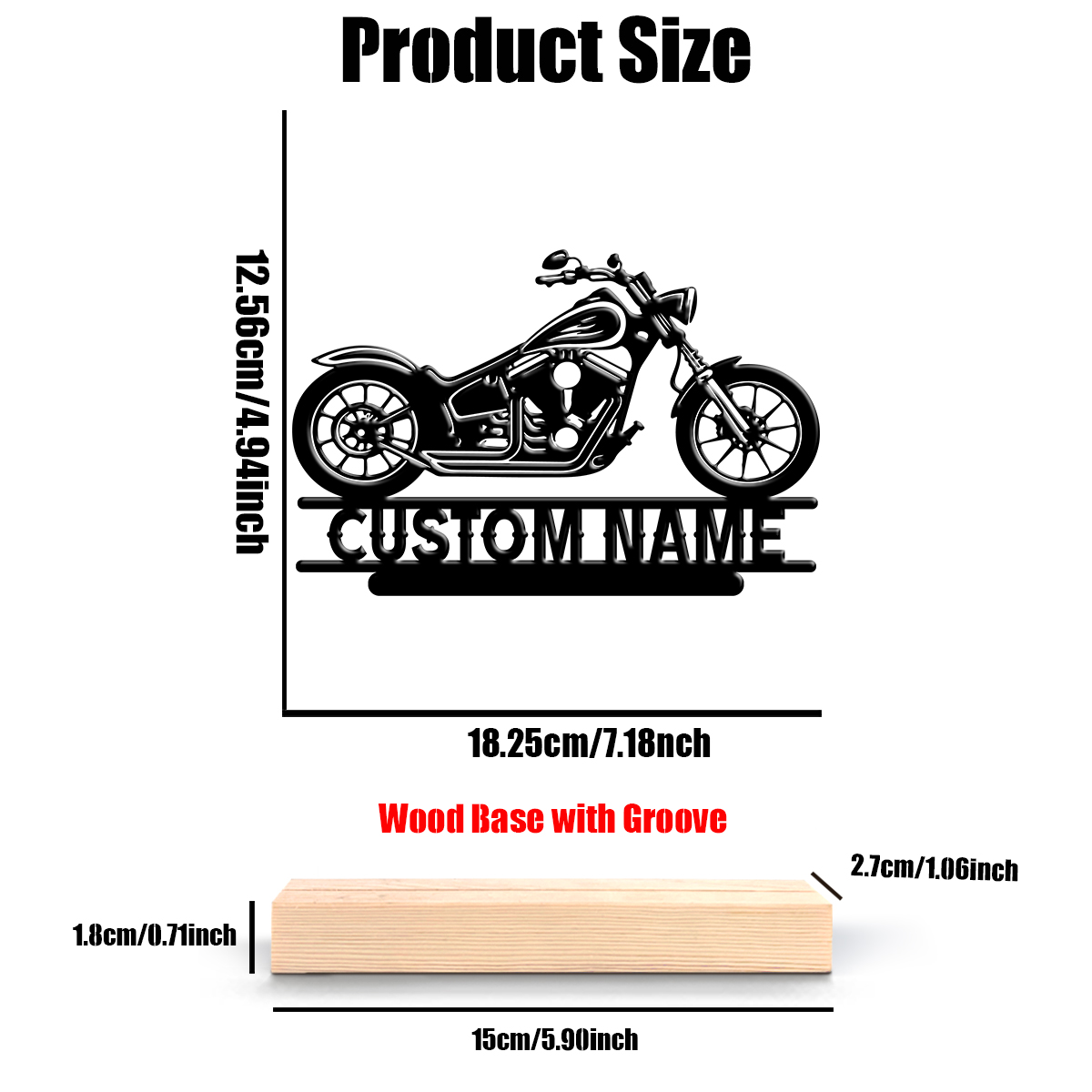 1Pc Csutom Name Road Motorbike - огляд і ціна Woodworking Laser